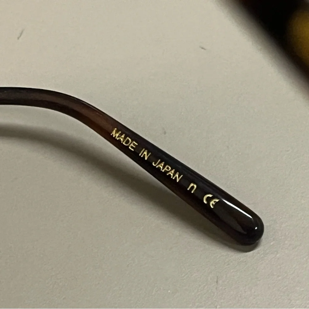 Oliver Peoples Red and Gold Sunglasses - Picture 9 of 13